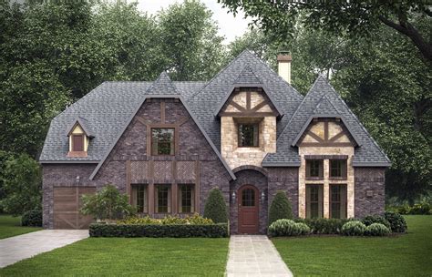 small tudor house plans|single story tudor style homes.